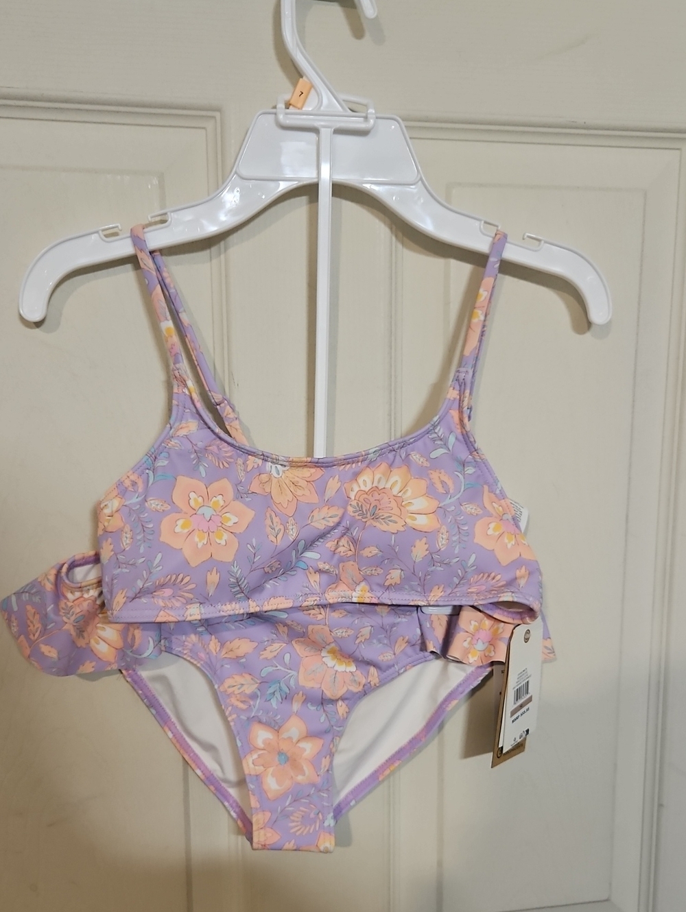 BILLABONG GIRLS PEACEFUL LILAC 2 PIECE HIDEAWAY HIPPIE: BIKINI SET: NWT: SIZE 12